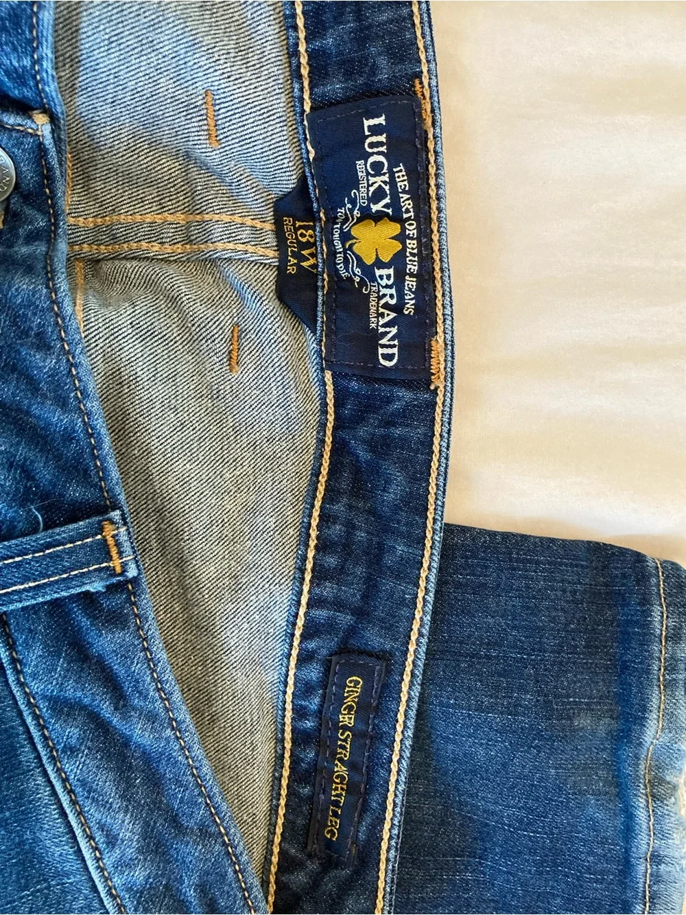 Lucky Brand Dark Blue Straight Jeans 18W